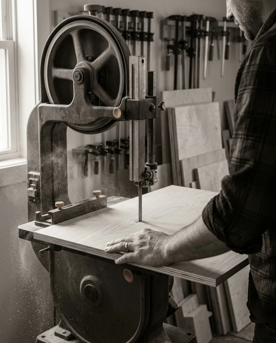 A RidgeCraft craftsman at work in the shop