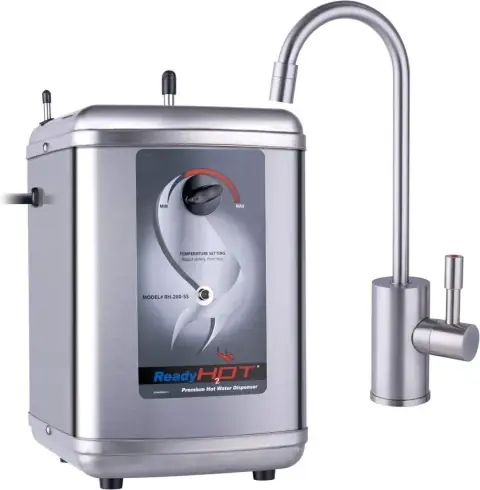 The instant hot water dispenser and tap in the hot water package